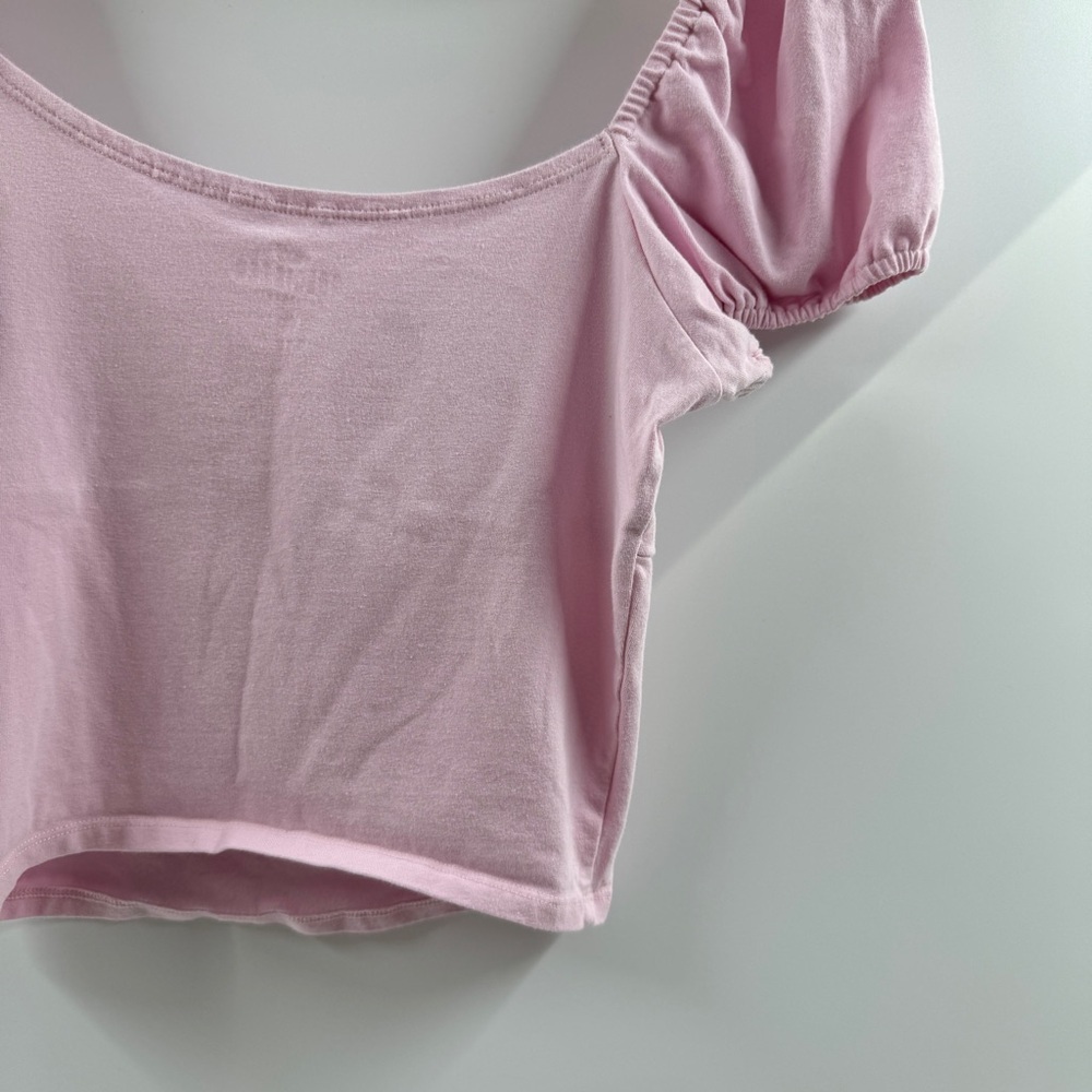 Hollister Light Pink Puffed Short Sleeve Top – Size Medium - Picture 7 of 7